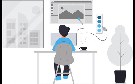 vecteezy freelance graphic designer concept illustration 